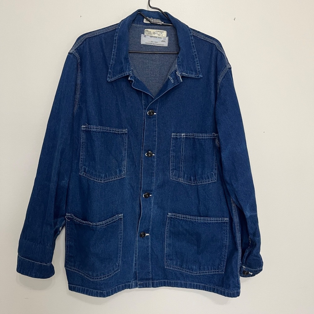 Vintage 60's Universal Overall Stone Cutter Denim Chore Jacket Mens 48 Utility